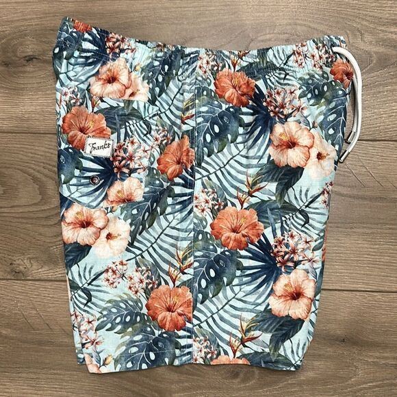 Franks Australia 5.5” Maui Sky Floral Print Swim‎ Trunks Size XL - Picture 3 of 11